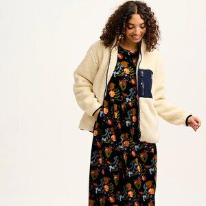 Lucy & Yak - Maeve - Midi Dress in Black Wildflower Print - Wildflower / UK 16